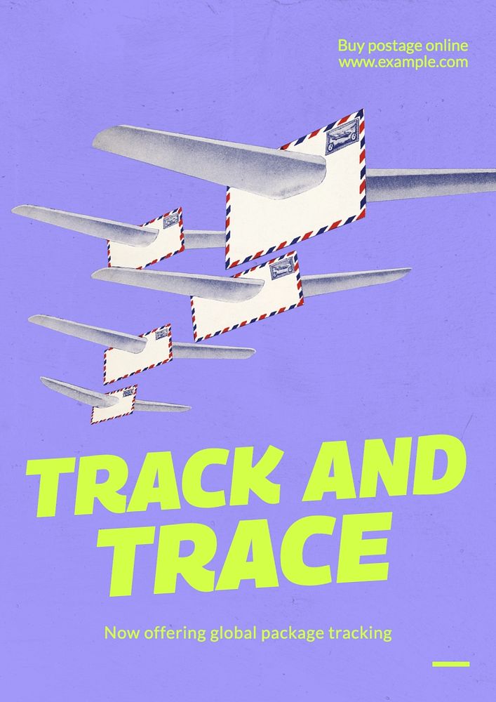 Track and trace poster template, editable text and design