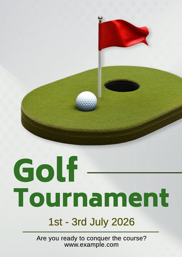 Golf tournament poster template and design