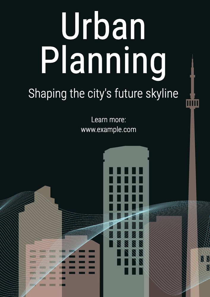 Urban planning poster template, editable text and design