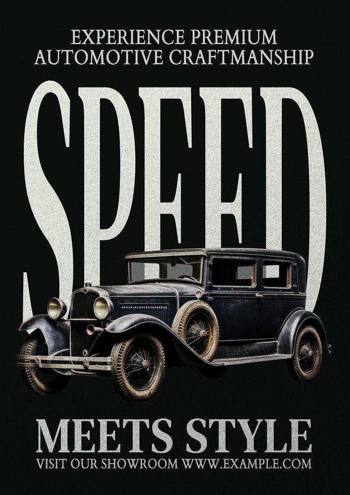 Speed meets style poster template and design