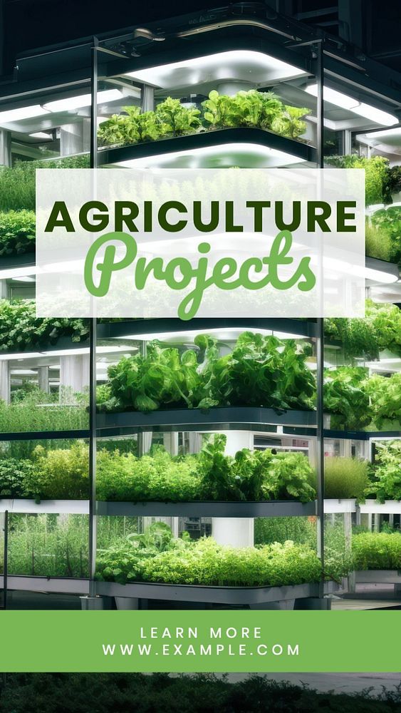 Agriculture projects Facebook story template, editable design