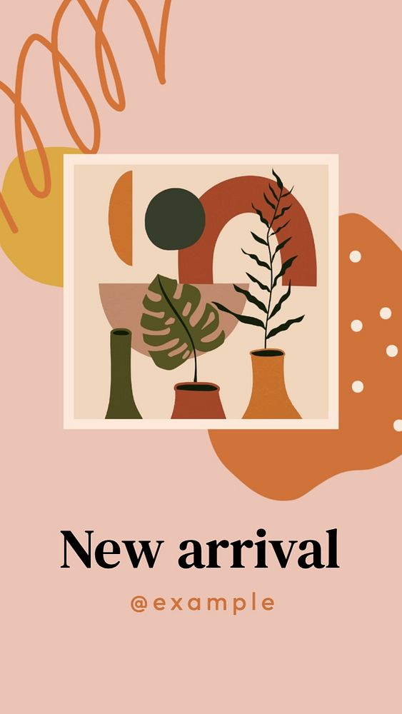 New arrival Instagram story template, editable text