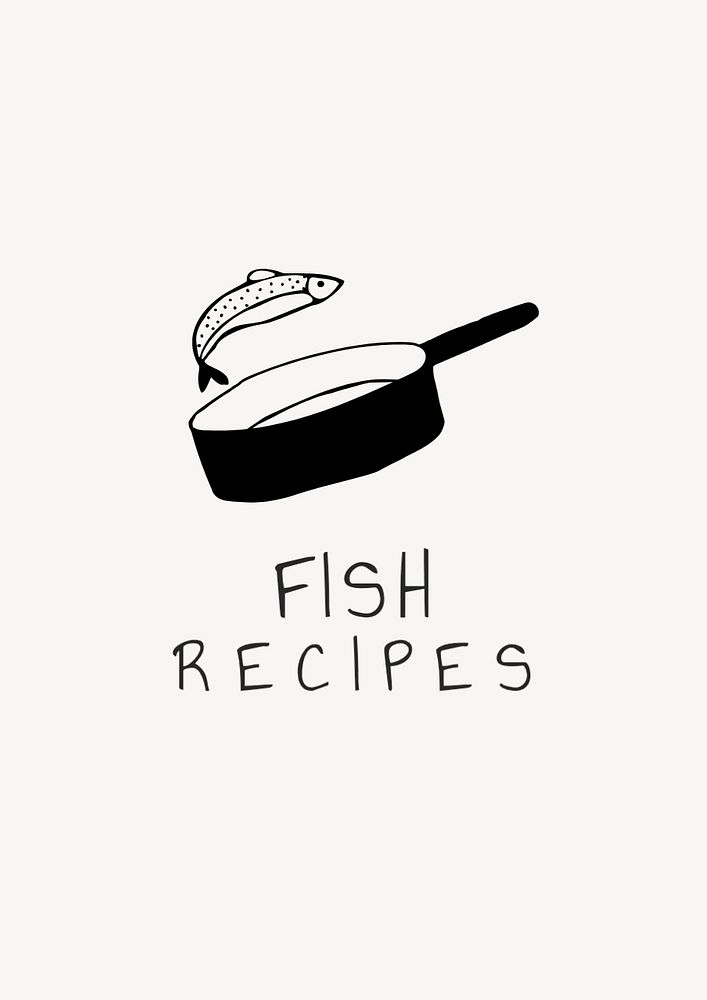 Fish recipes logo template, editable business branding text and design