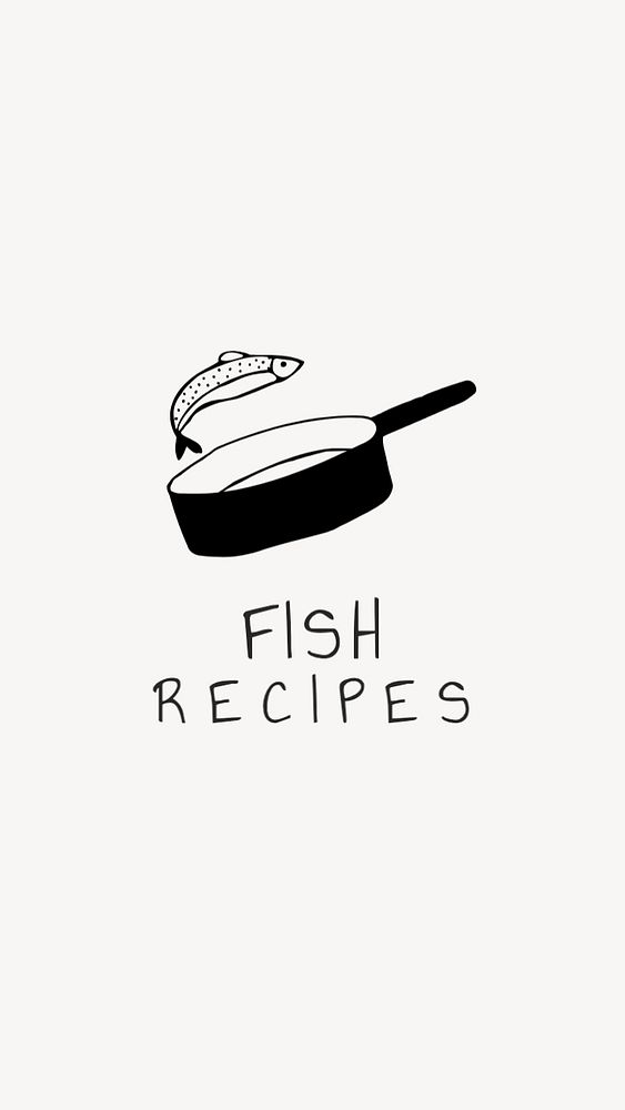 Fish recipes logo template, editable business branding text and design