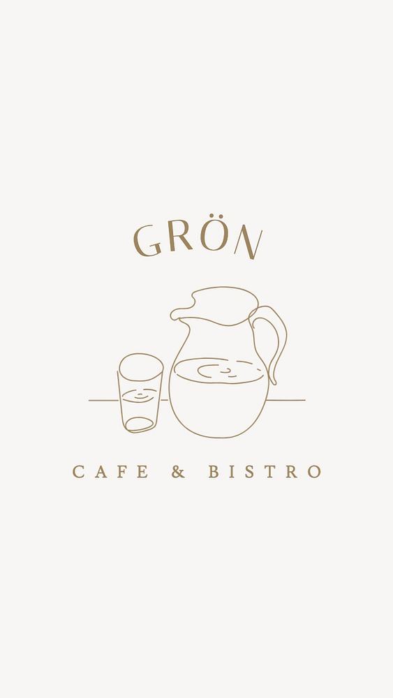 Cafe logo template, editable business branding text and design