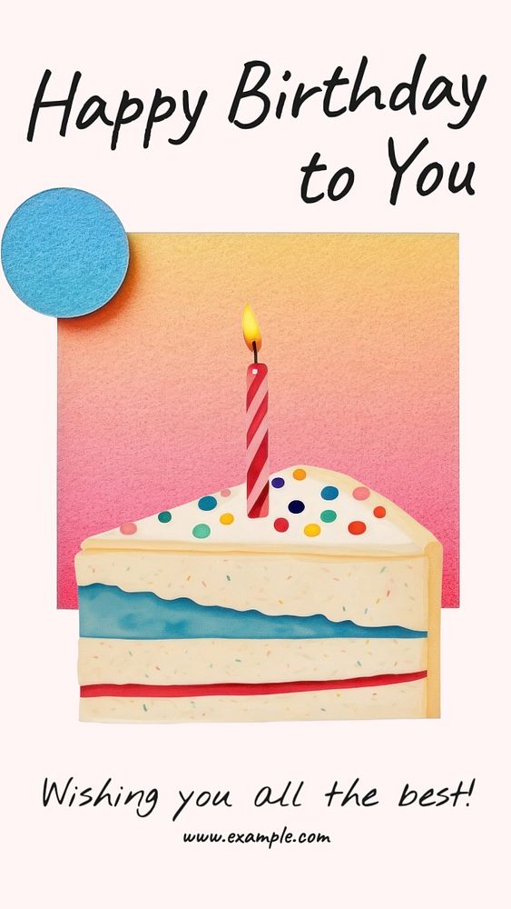 Happy birthday Instagram story template, editable text