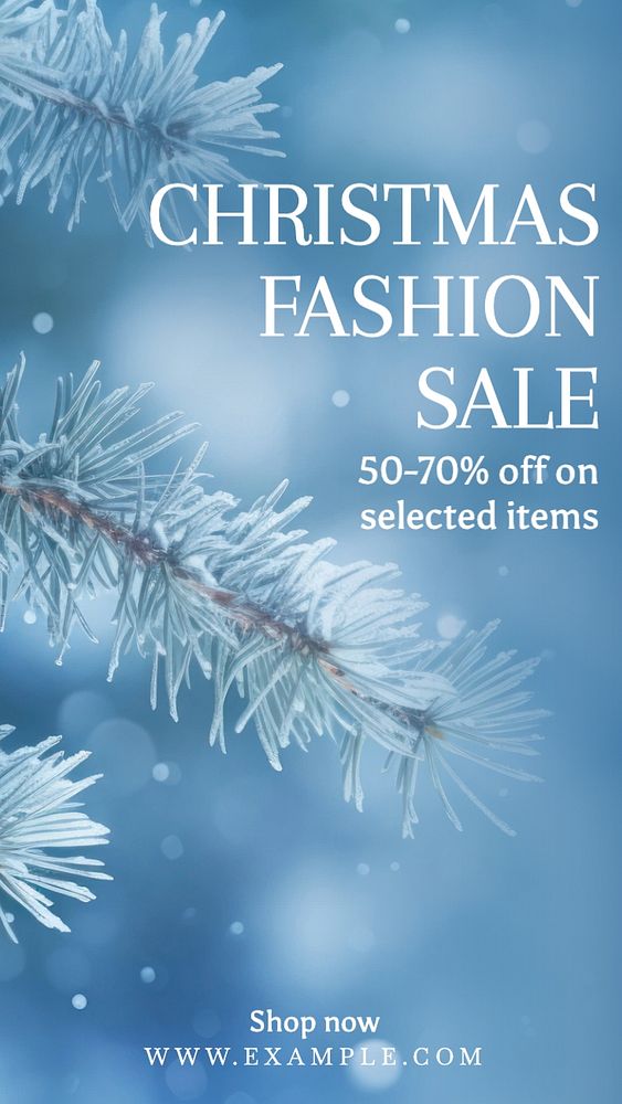 Christmas fashion sale Instagram story template, editable text