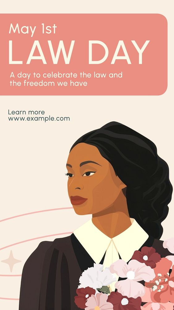 Law day Instagram story template, editable text