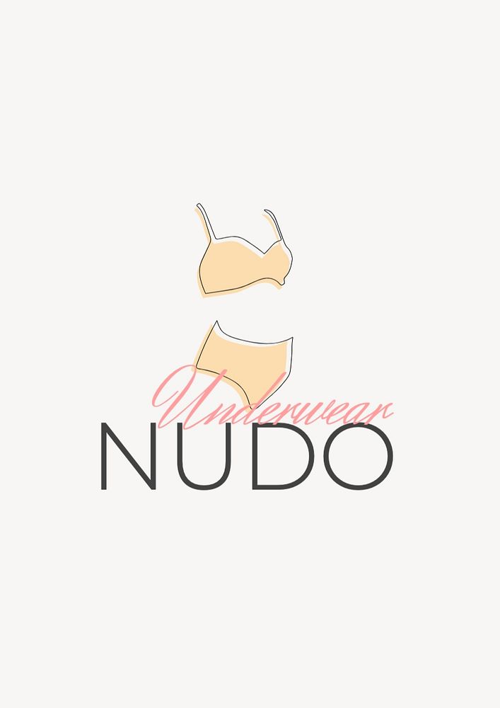 Underwear shop logo template, editable business branding text and design