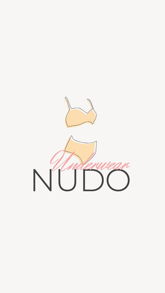 Underwear shop logo template, editable business branding text and design