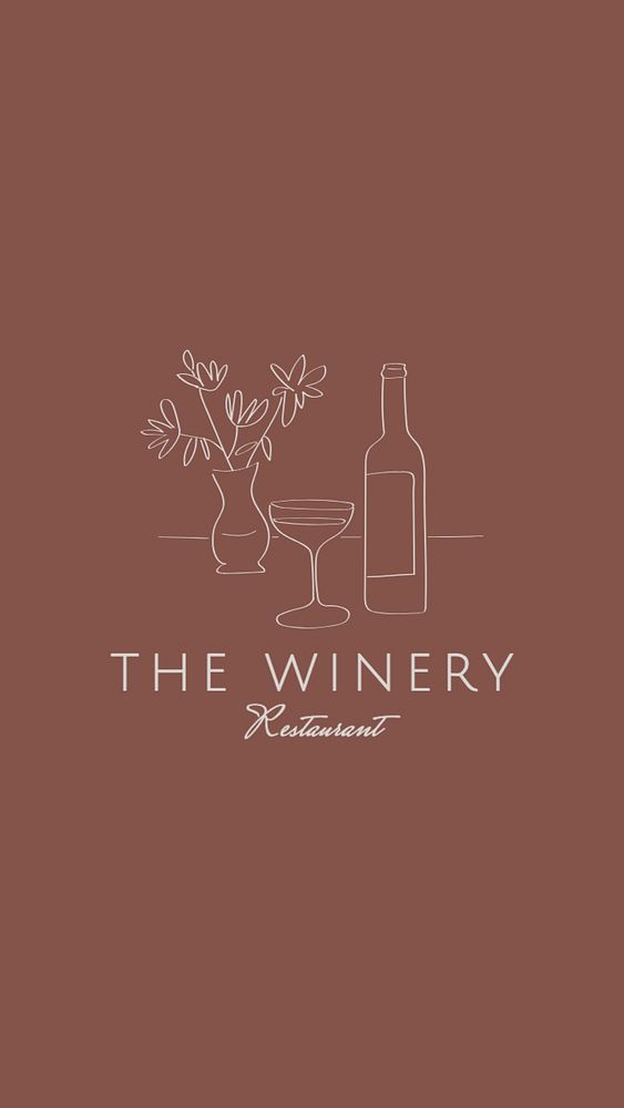 Wine restaurant logo template, editable business branding text and design