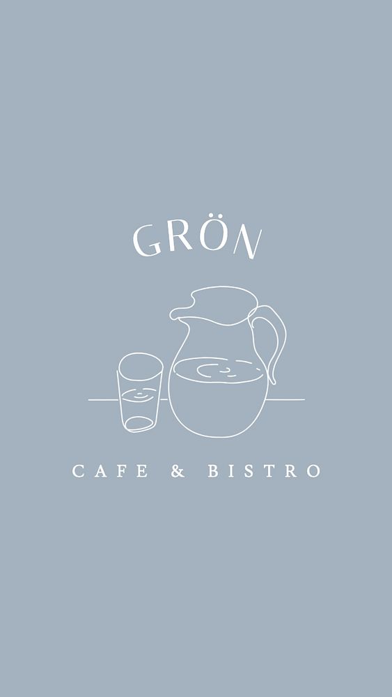 Cafe logo template, editable business branding text and design