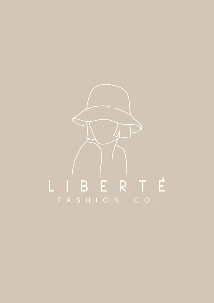 Fashion logo template, editable business branding text and design