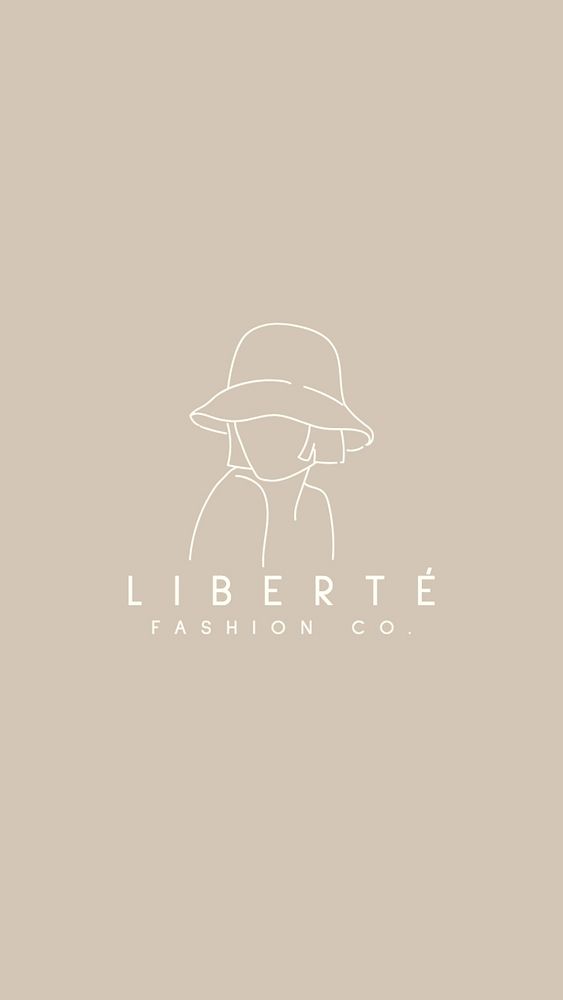 Fashion logo template, editable business branding text and design