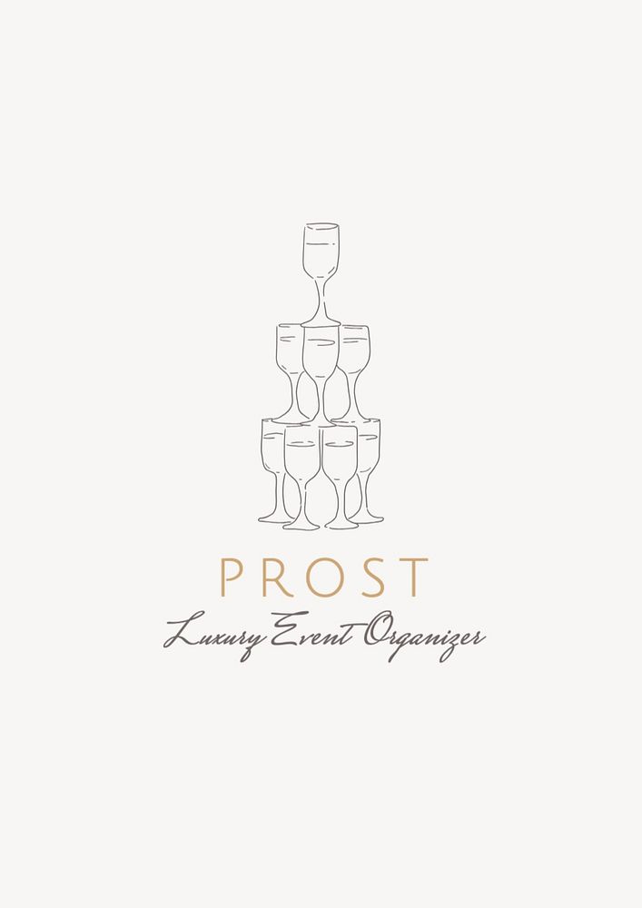 Event organizer logo template, editable business branding text and design