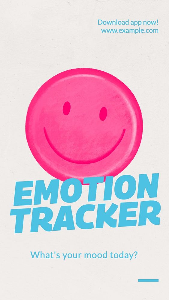 Emotion tracker Facebook story template, editable design