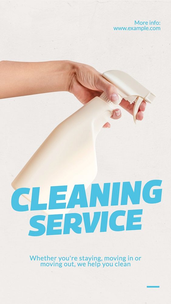 Cleaning services Facebook story template, editable design