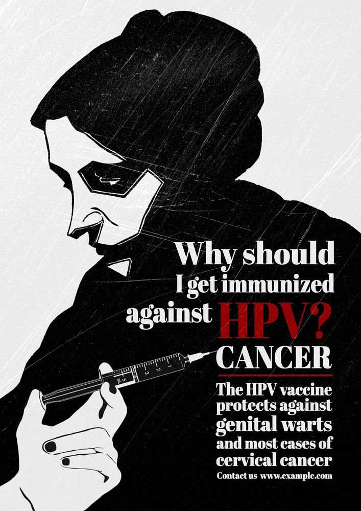 HPV poster template and design