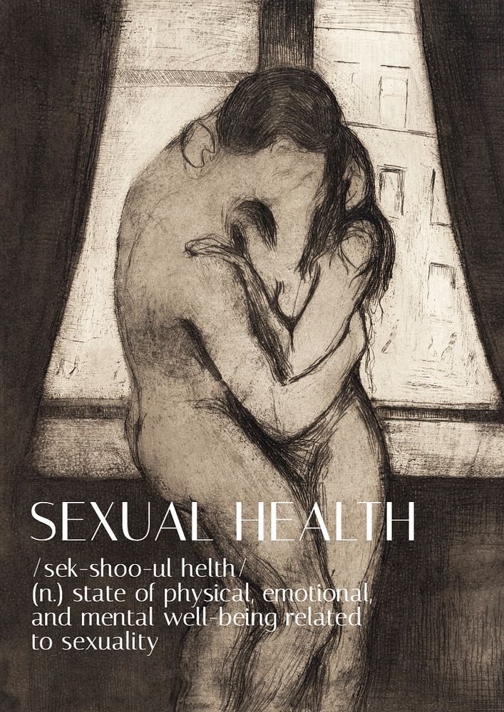 Sexual health poster template and design