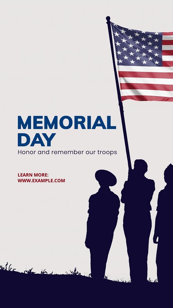 Memorial day Instagram story template, editable text