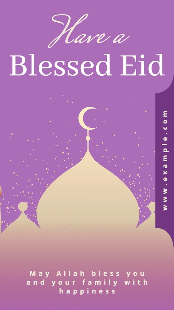 Have a blessed Eid Facebook story template, editable design