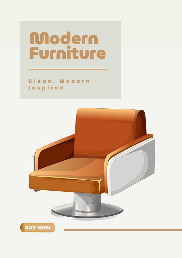 Furniture poster template, editable text and design