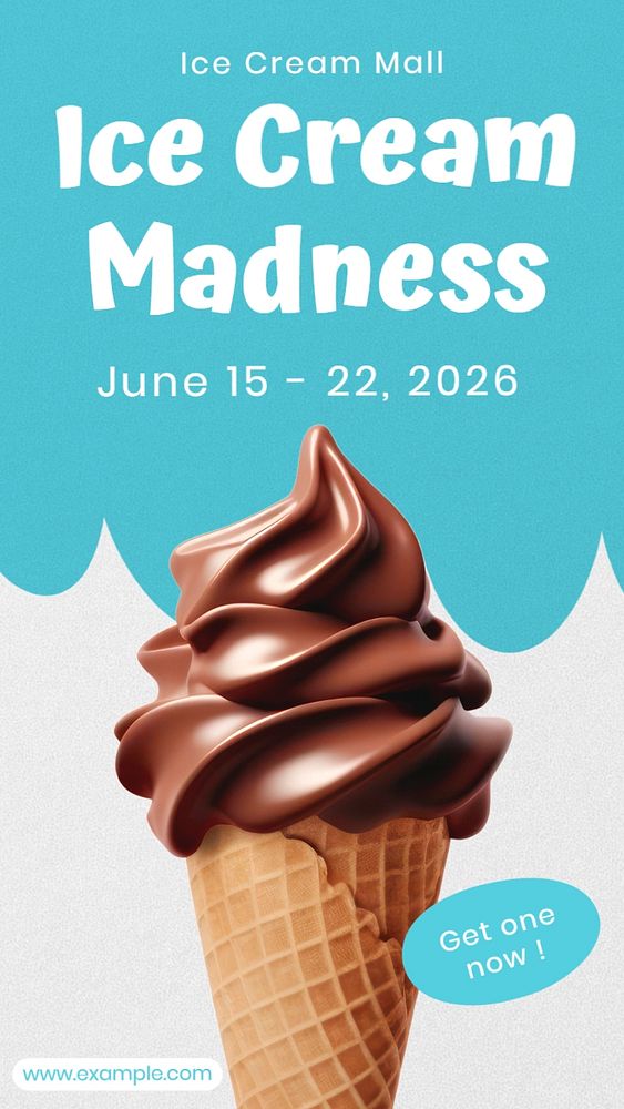 Ice cream festival Instagram story template