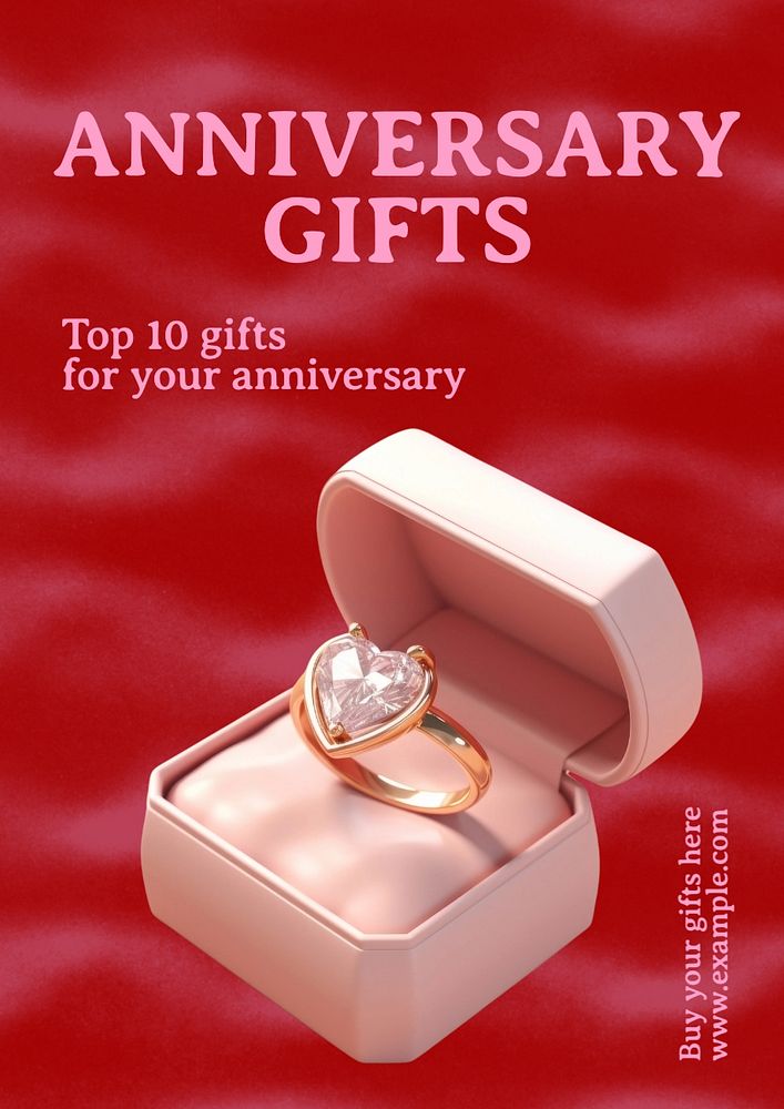 Anniversary gifts poster template and design