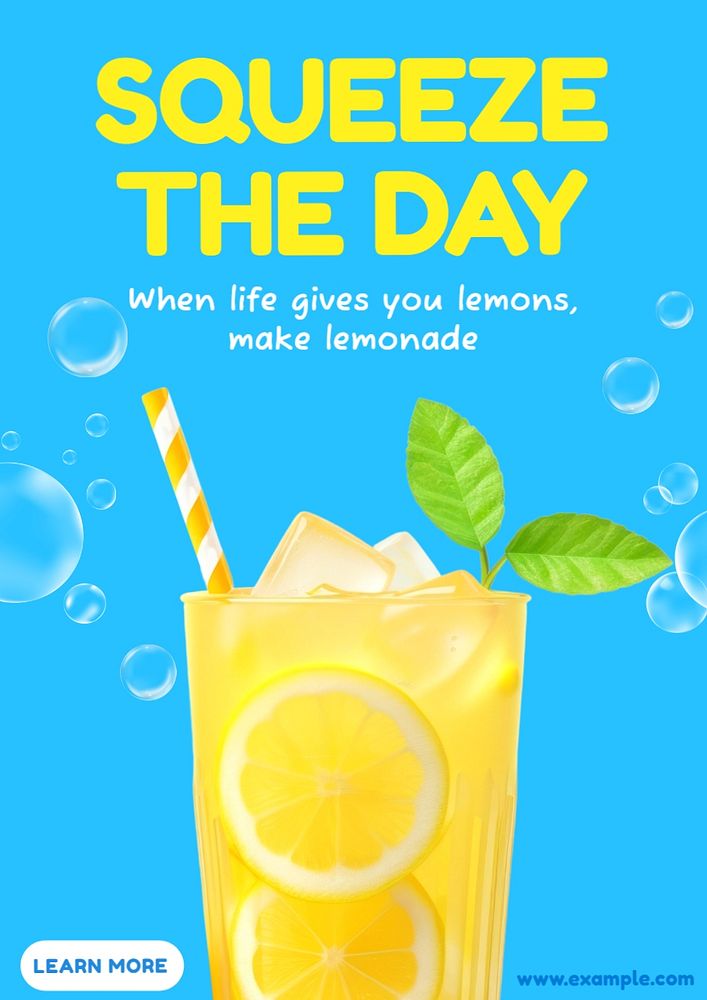 Lemonade poster template and design