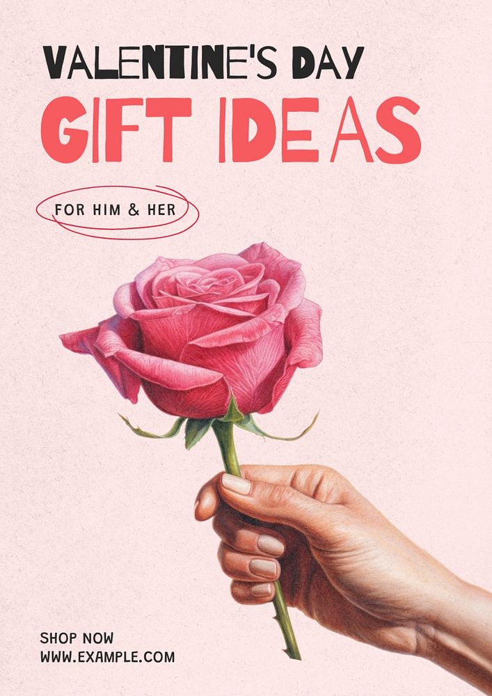 Gift ideas poster template and design