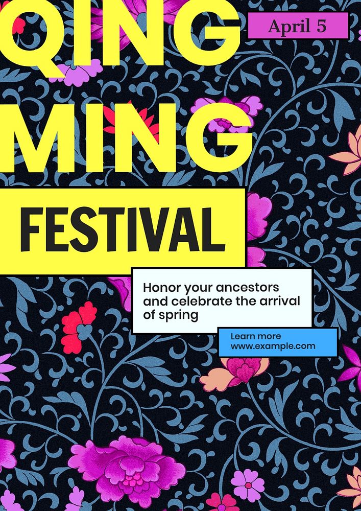 Qingming festival poster template and design