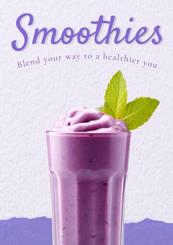 Smoothies poster template and design