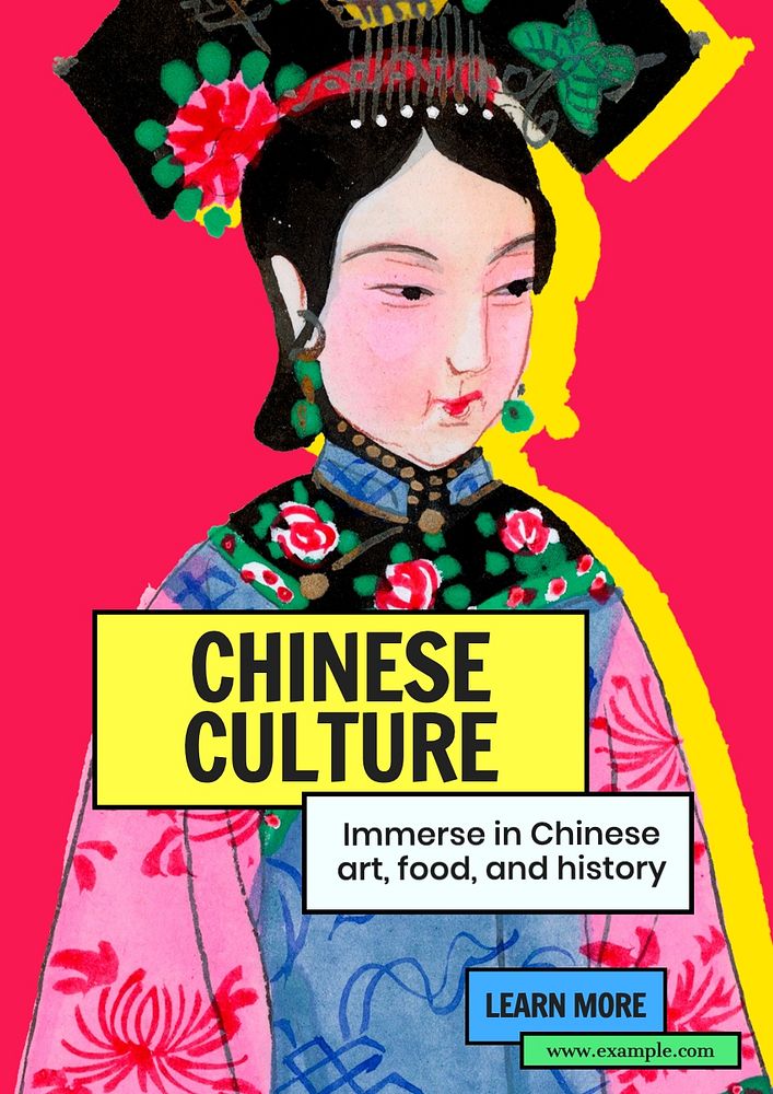 Chinese culture poster template and design