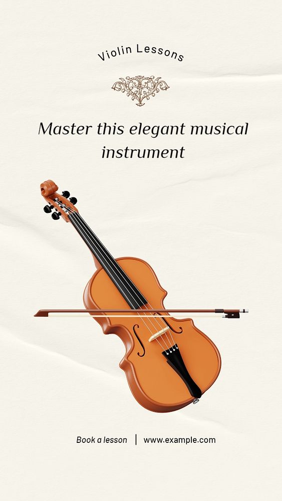 Violin lessons Instagram story template