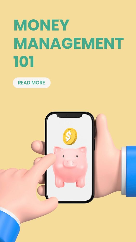 Money management Instagram story template, editable business design