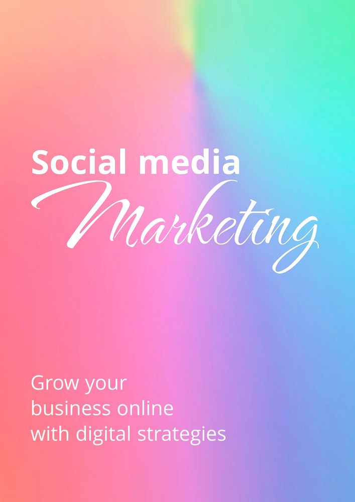 Social media marketing poster template, editable design