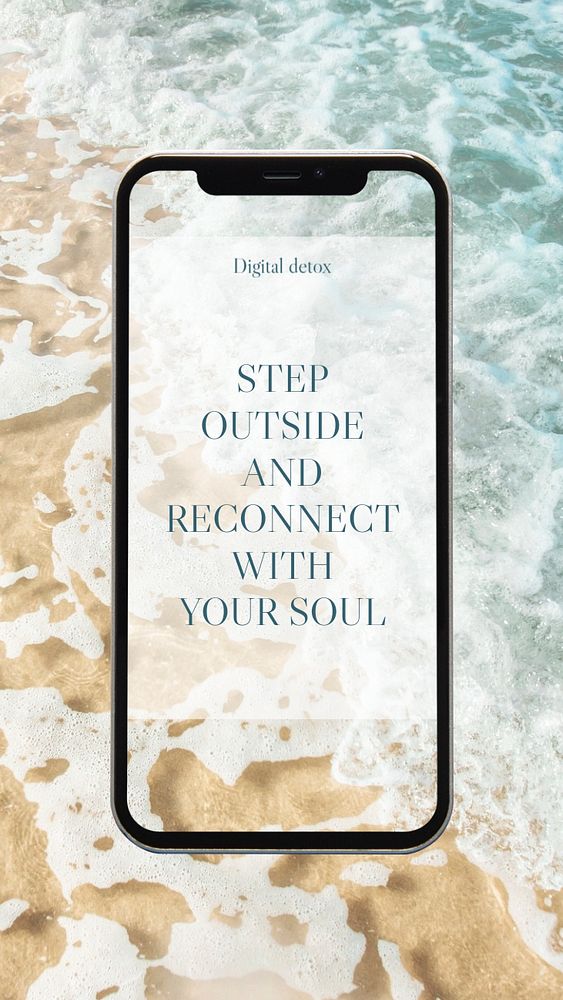 Quote social media story template, editable design