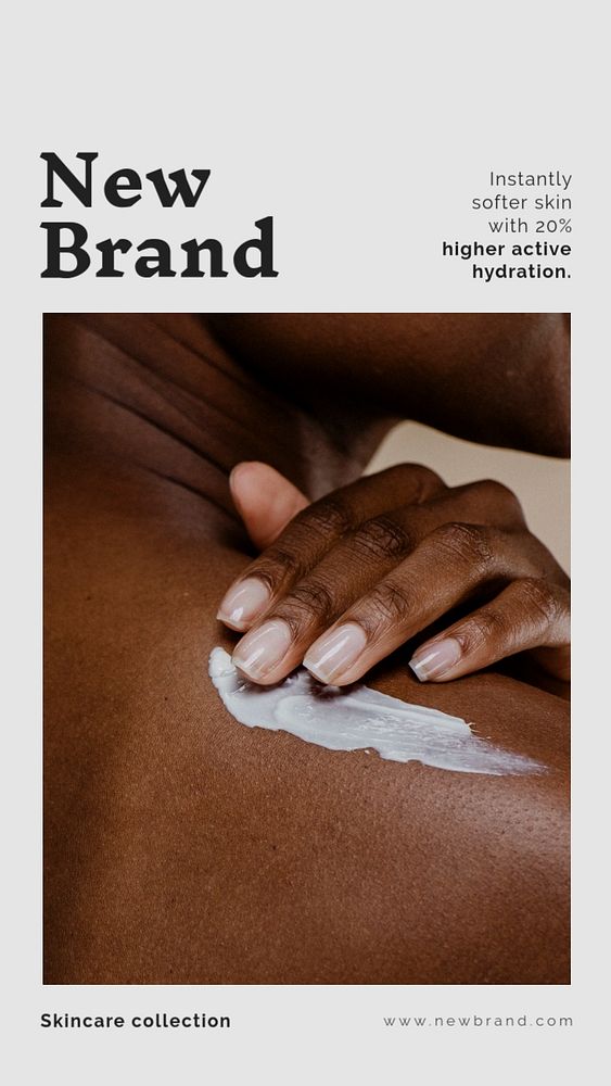 Skincare business Instagram story template, cosmetics ad