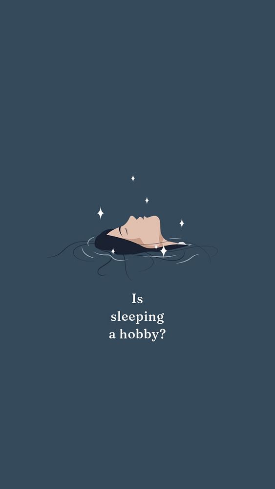 Sleeping hobby Instagram story template, aesthetic design