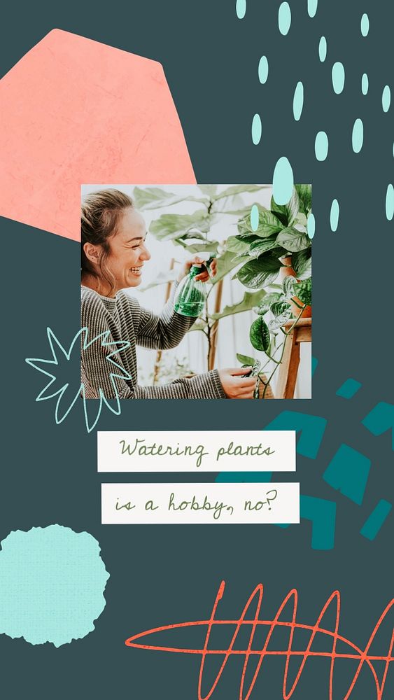 Plant shop Instagram story template, editable hobby design