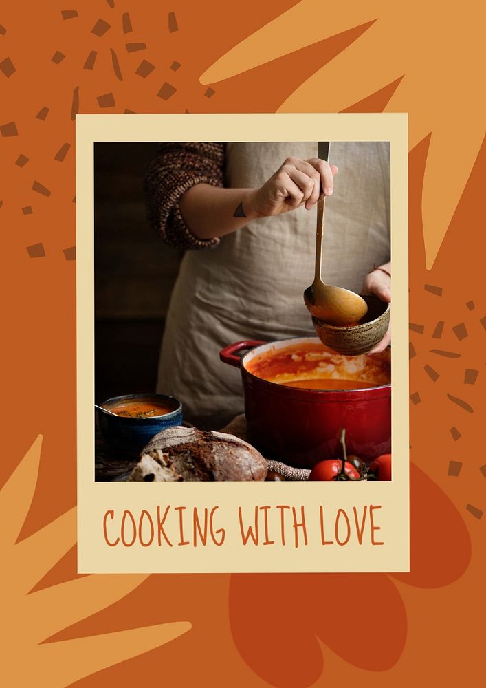 Cooking hobby poster template, editable design