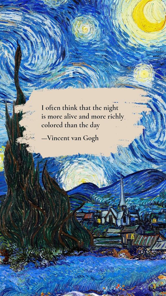 Van Gogh Instagram story template, Starry Night painting remixed by rawpixel