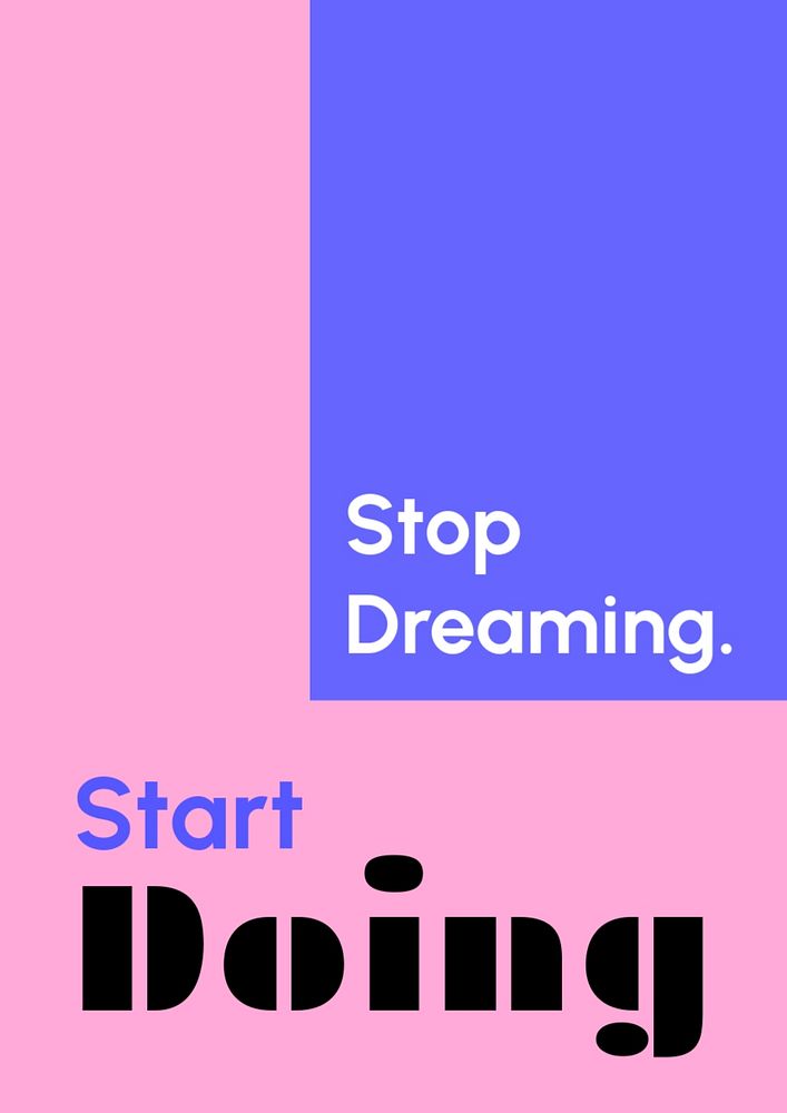 Inspirational editable poster template, funky design