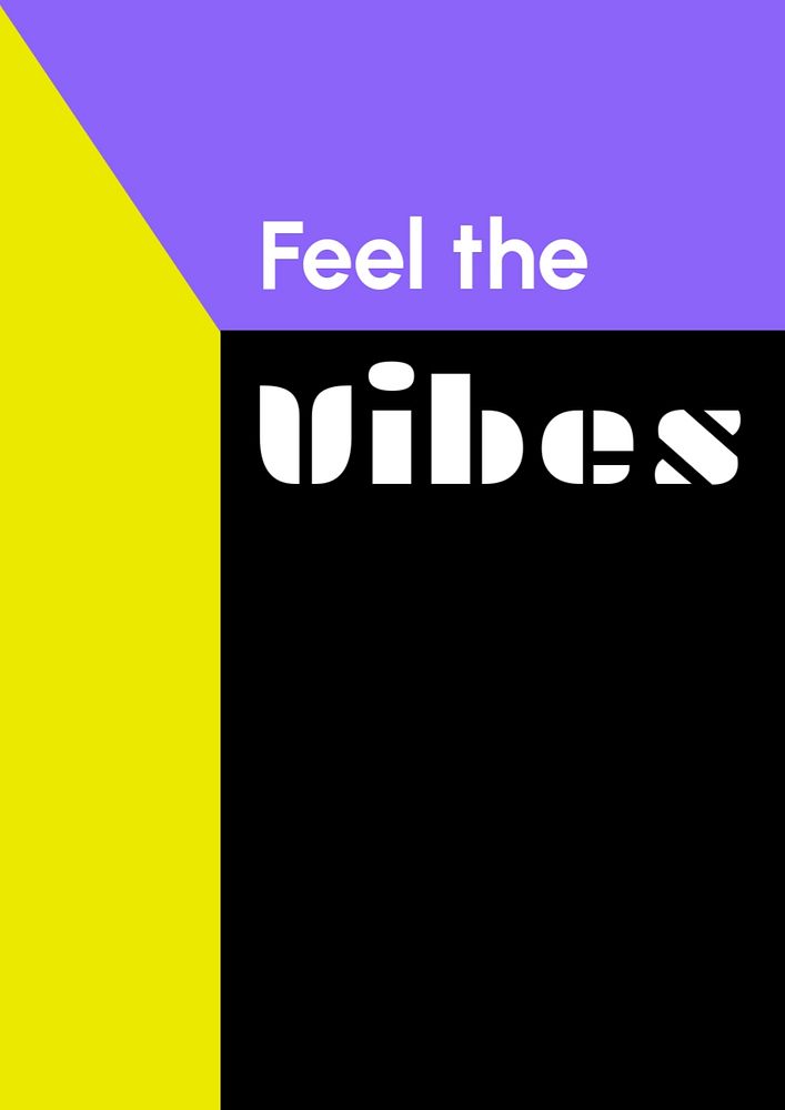 Inspirational poster template, funky design