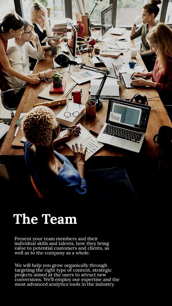 Business team Instagram story template