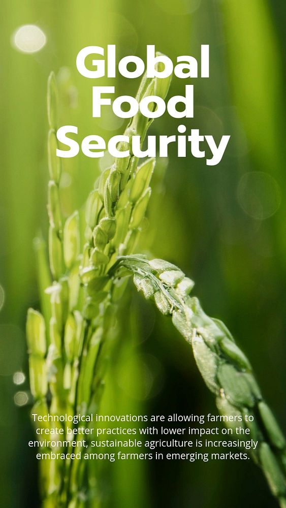 Food security Instagram story template, farming industry design