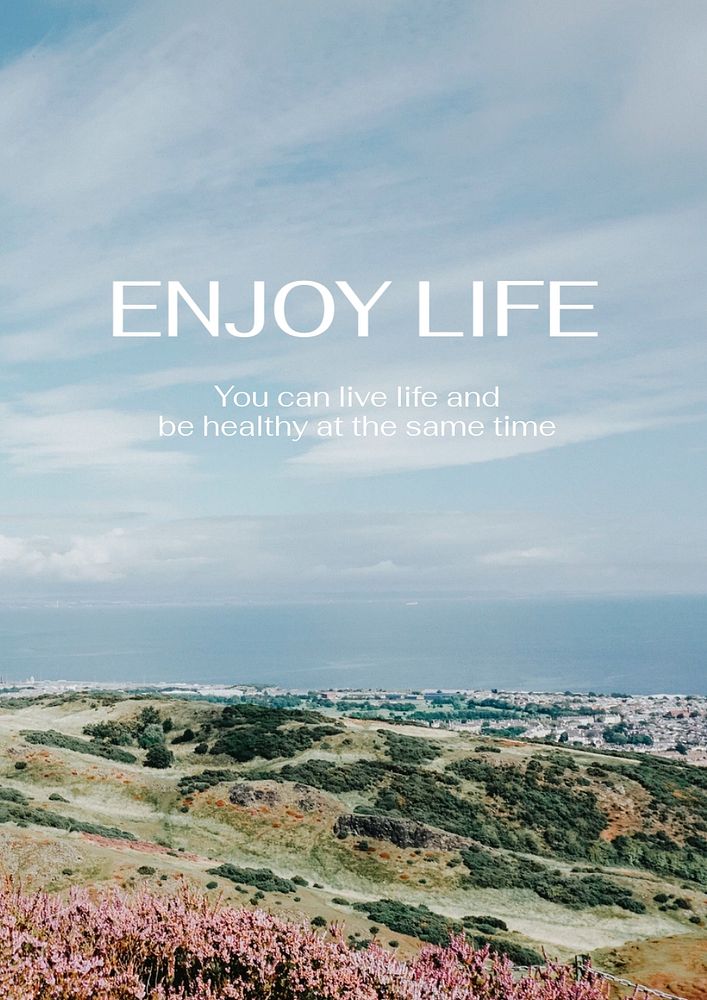 Inspirational quote poster template, editable design