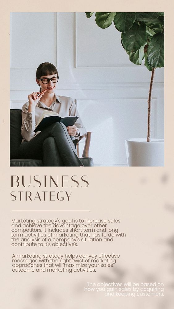 Business strategy Instagram story template, professional design