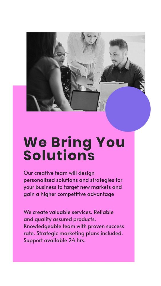 Pink geometric Instagram story template, professional business