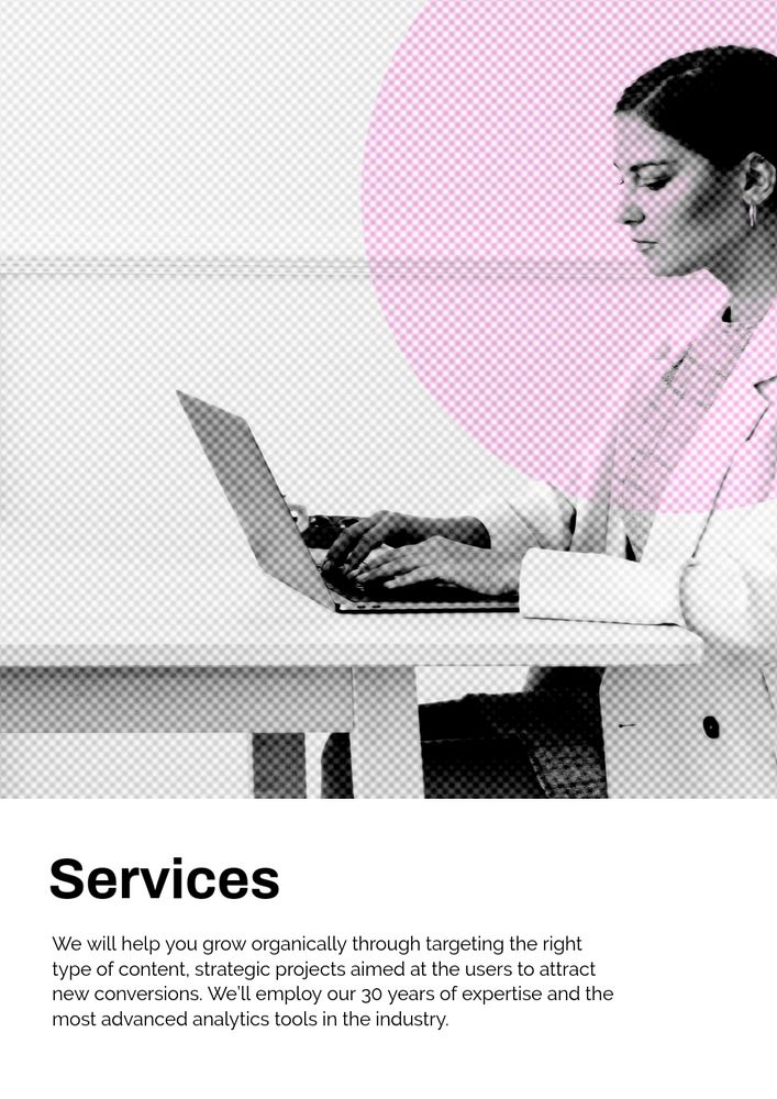 Business service poster editable template, modern design